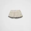 Skirts*Prada Antiqued silk miniskirt Natural