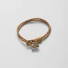 Jewels*Prada Braided nappa leather bracelet Natural