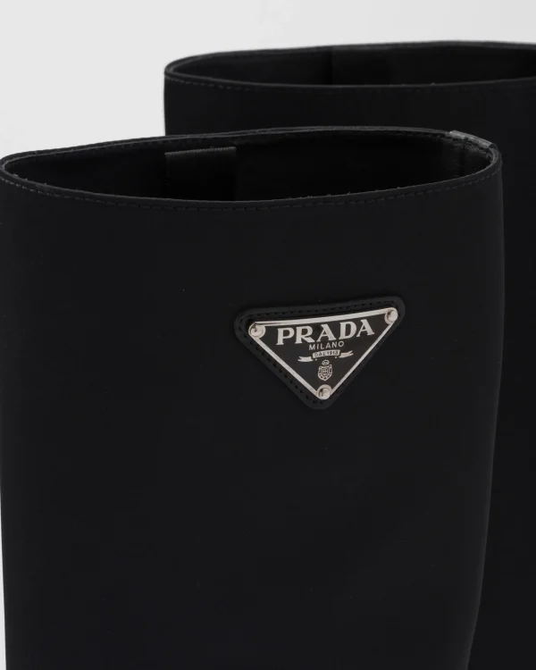 Ankle Boots And Boots*Prada Brushed leather and Re-Nylon boots Black