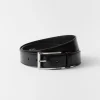 Belts*Prada Brushed leather belt Black