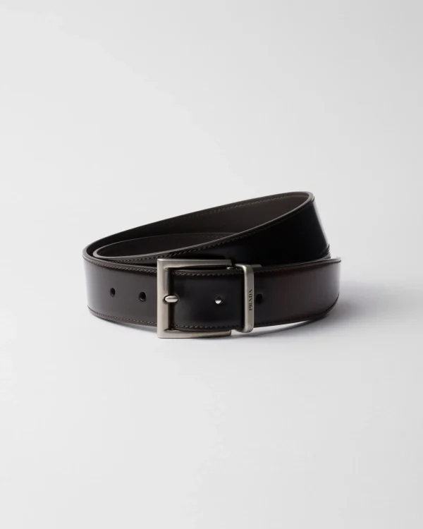 Belts*Prada Brushed leather belt Sienna