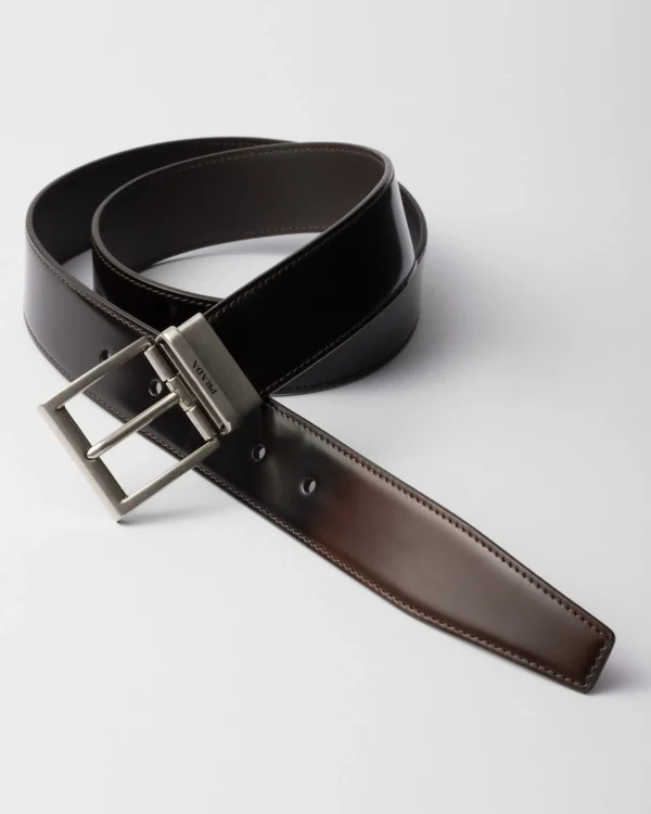 Belts*Prada Brushed leather belt Sienna