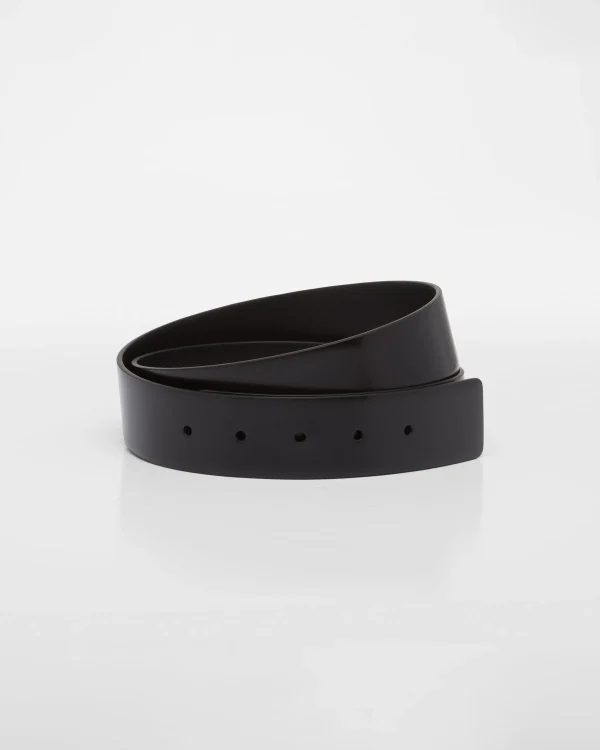 Custom Belts*Prada Brushed leather belt strap Black