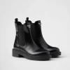 Ankle Boots And Boots*Prada Brushed leather booties Black