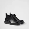 Boots*Prada Brushed leather Chelsea boots Black