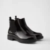 Boots*Prada Brushed leather Chelsea boots Sienna