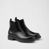 Boots*Prada Brushed leather Chelsea boots Black