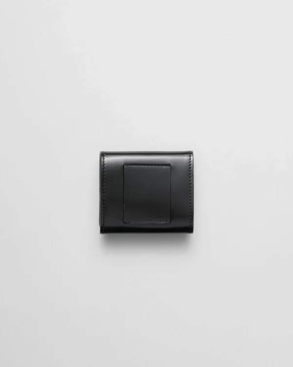 Small Wallets*Prada Brushed leather coin purse Black