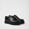 Lace-ups*Prada Brushed leather derby brogues Black