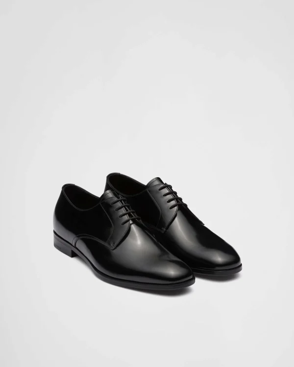 Lace-ups*Prada Brushed leather derby shoes Black