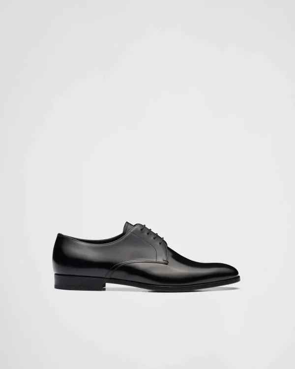 Lace-ups*Prada Brushed leather derby shoes Black