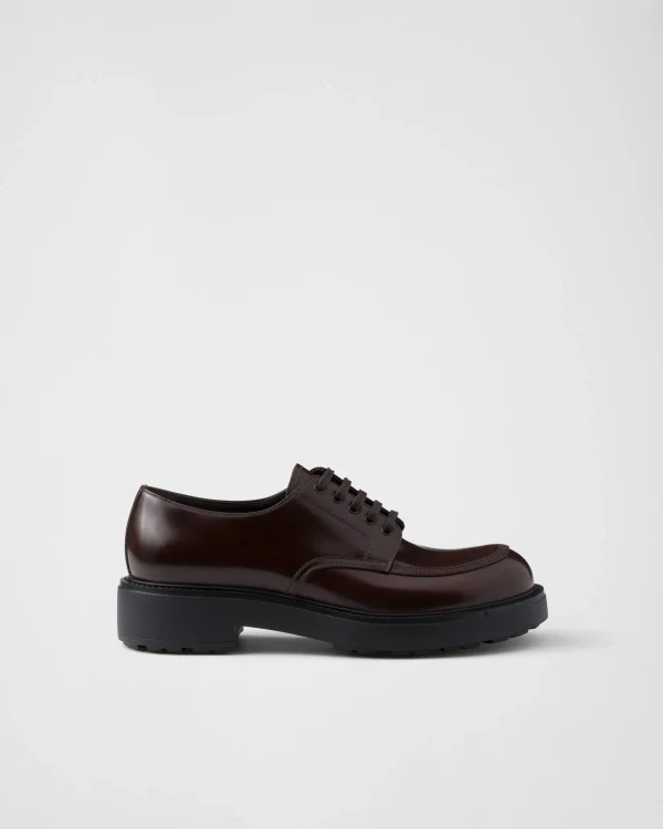 Lace-ups*Prada Brushed leather derby shoes Sienna