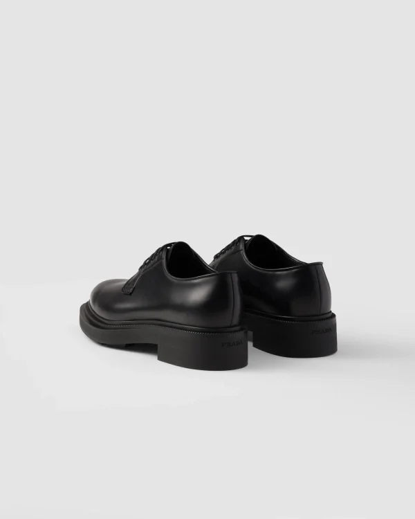 Lace-ups*Prada Brushed leather derby shoes Black