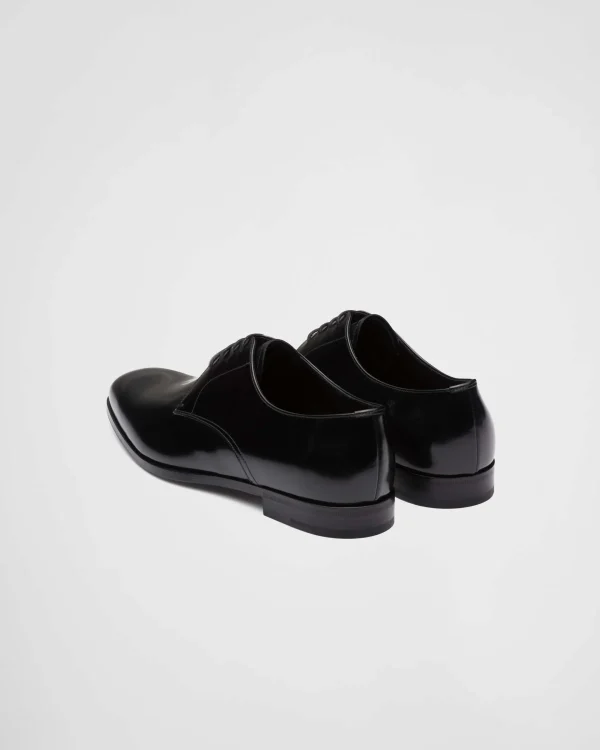 Lace-ups*Prada Brushed leather derby shoes Black