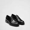 Lace-ups*Prada Brushed leather lace-up shoes Black