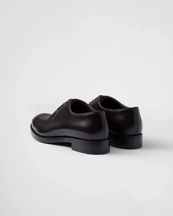 Lace-ups*Prada Brushed leather lace-up shoes Ebony