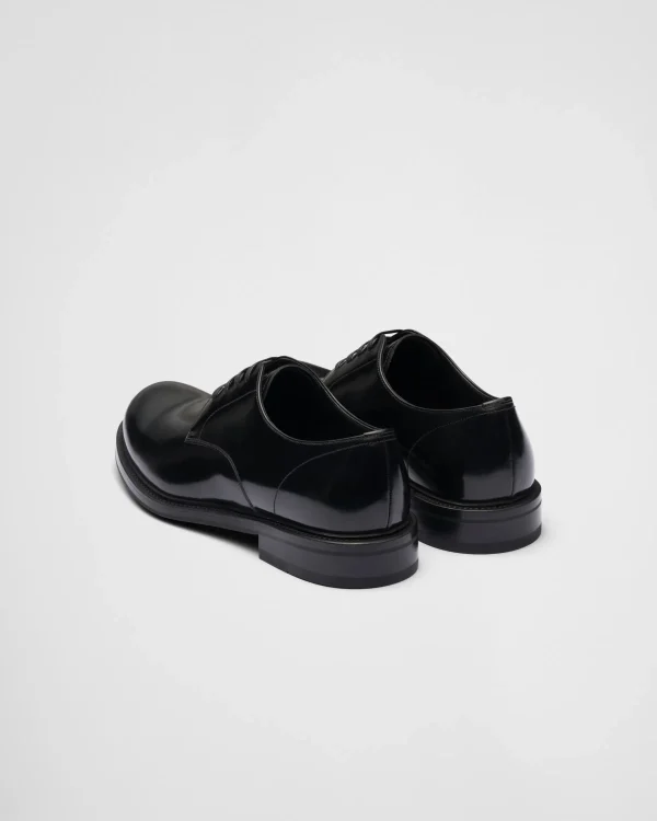 Lace-ups*Prada Brushed leather lace-up shoes Black