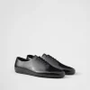 Lace-ups*Prada Brushed leather lace-ups Black