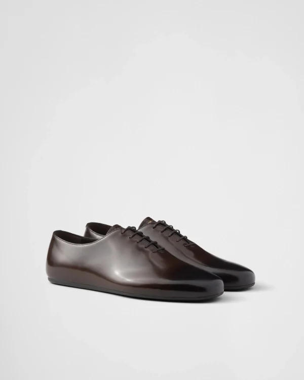 Lace-ups*Prada Brushed leather lace-ups Sienna