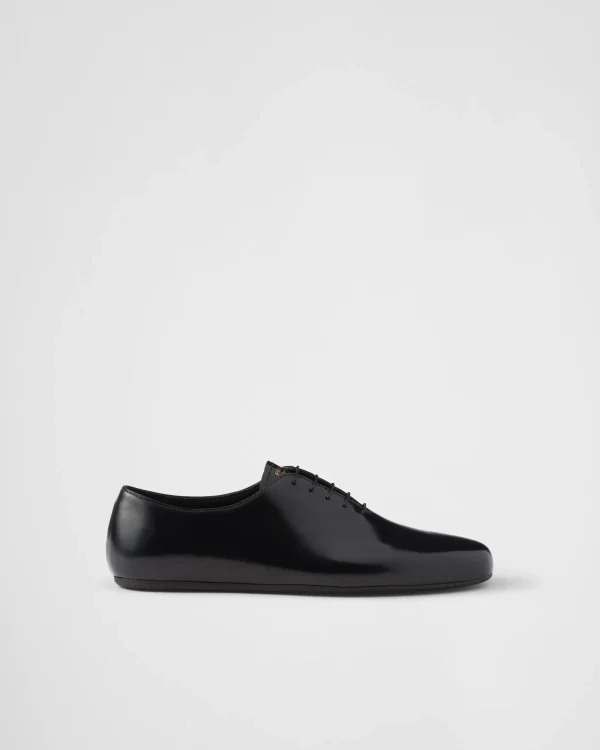 Lace-ups*Prada Brushed leather lace-ups Black