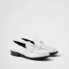 Loafers And Lace-ups*Prada Brushed leather loafers White