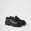 Loafers*Prada Brushed leather loafers Black