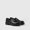 Loafers*Prada Brushed leather loafers Black