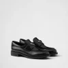 Loafers And Lace-ups*Prada Brushed leather loafers Black