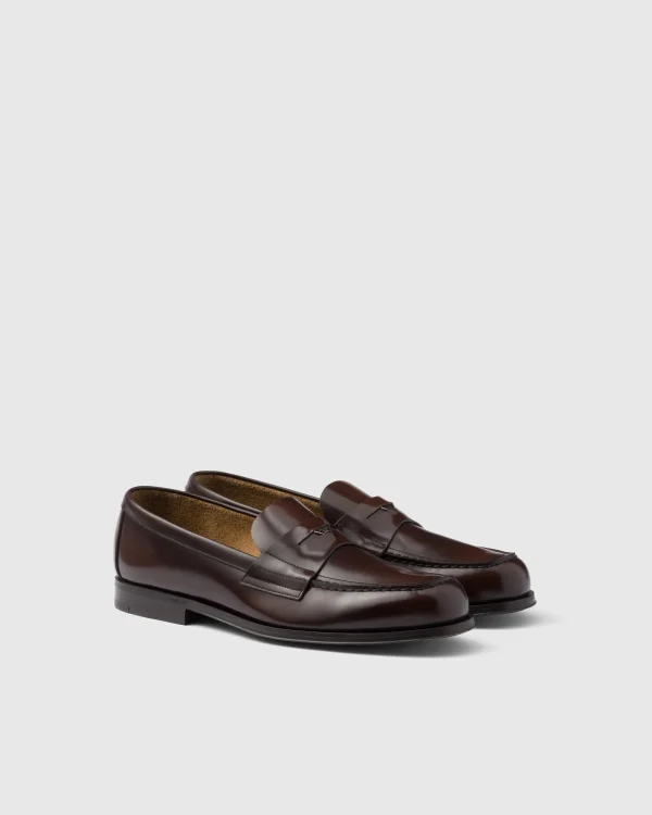 Loafers*Prada Brushed leather loafers Sienna