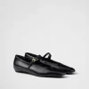 Pumps And Ballerinas*Prada Brushed leather Mary Jane ballerinas Black