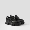 Loafers And Lace-ups*Prada Brushed leather Monolith loafers Black