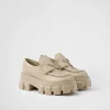 Loafers And Lace-ups*Prada Brushed leather Monolith loafers Desertbeige