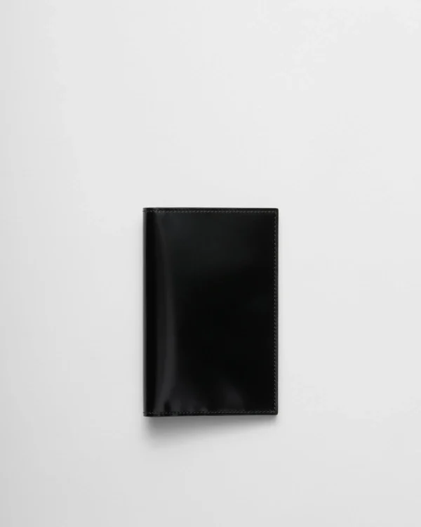 Card Holders | Small Wallets*Prada Brushed leather passport holder Black