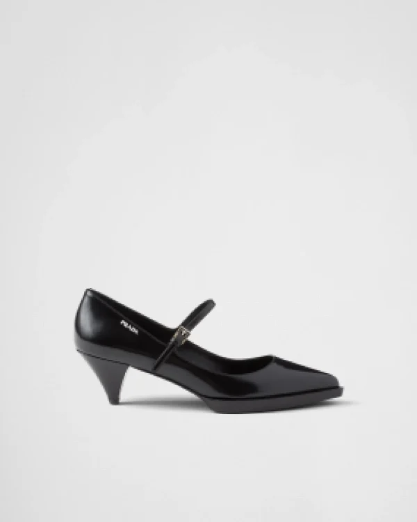 Pumps And Ballerinas*Prada Brushed leather pumps Black