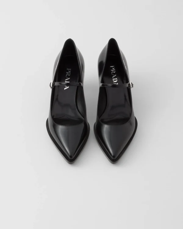 Pumps And Ballerinas*Prada Brushed leather pumps Black