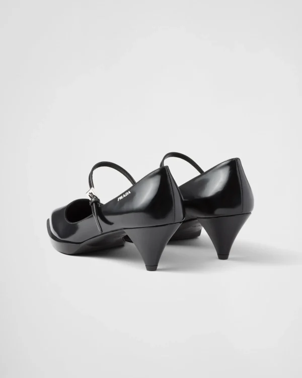 Pumps And Ballerinas*Prada Brushed leather pumps Black