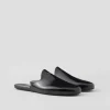 Sandals*Prada Brushed leather slippers Black