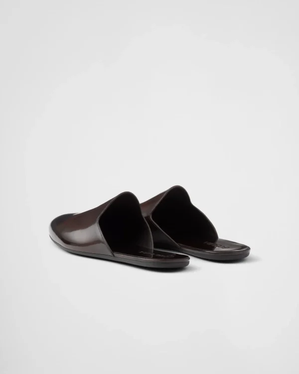 Sandals*Prada Brushed leather slippers Sienna