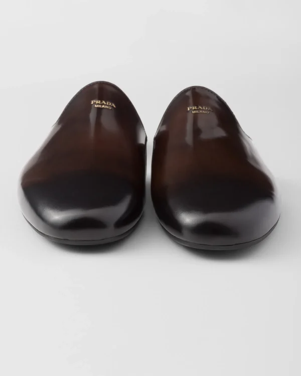 Sandals*Prada Brushed leather slippers Sienna