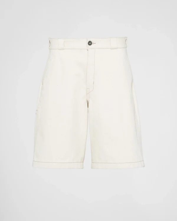 Denim*Prada Bull denim bermudas Beige