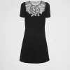 Dresses*Prada Cady and lace mini-dress Black