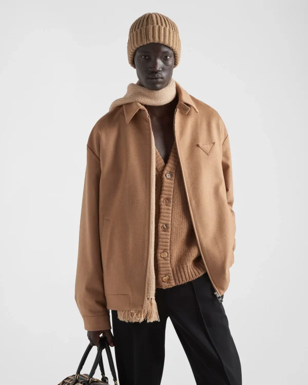 Jackets And Coats*Prada Camel hair blouson jacket Camelbrown