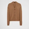 Knitwear*Prada Camel hair cardigan Camelbrown