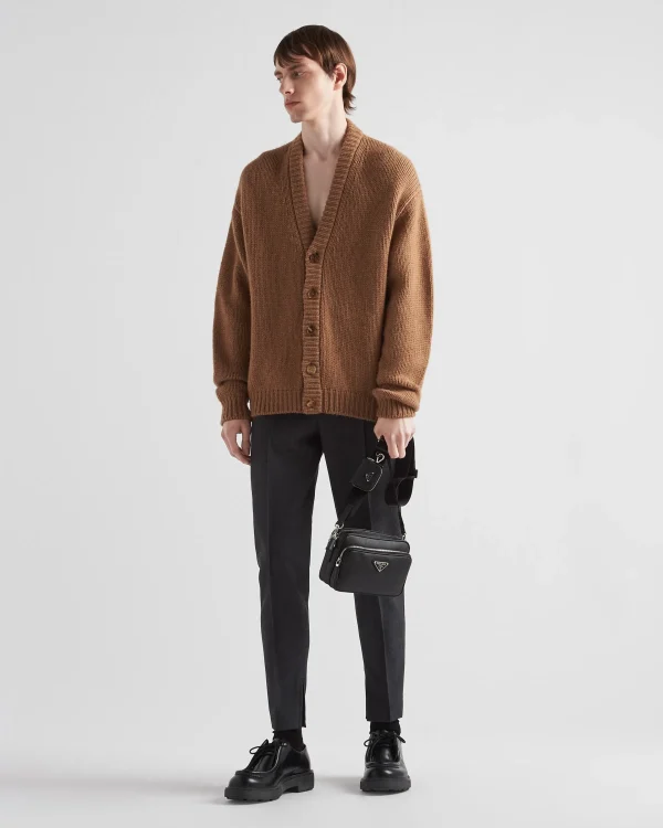 Knitwear*Prada Camel hair cardigan Camelbrown