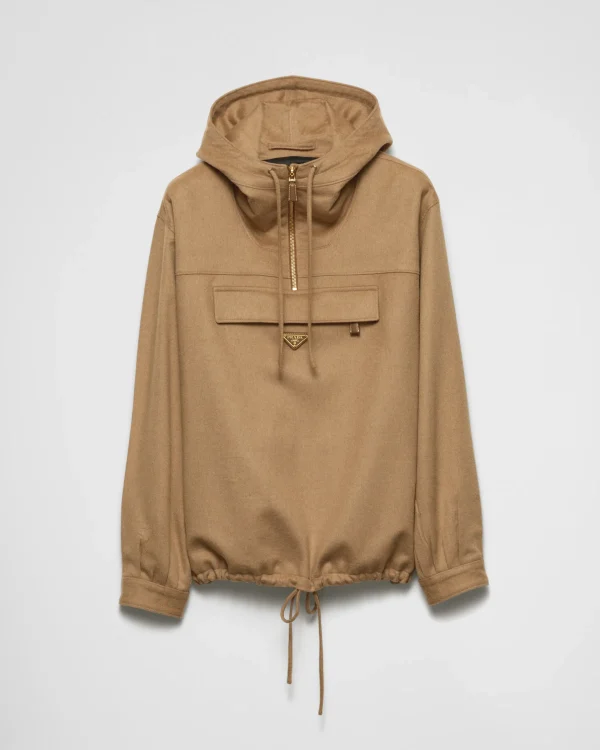 Jackets And Coats*Prada Camel-hair anorak Camelbrown