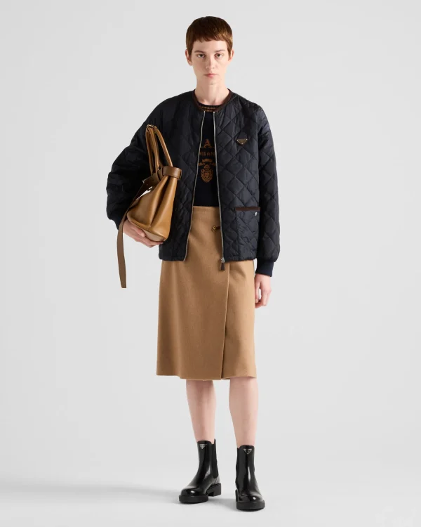 Skirts*Prada Camel-hair midi-skirt Camelbrown