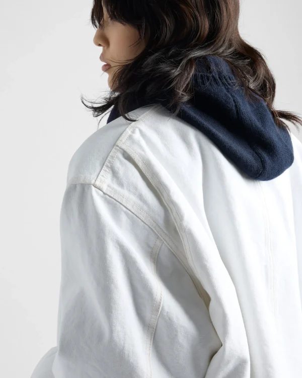 Outerwear*Prada Canvas blouson jacket White