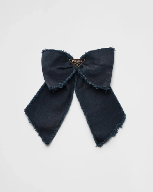 Headbands And Hair Accessories*Prada Canvas hair clip Balticblue