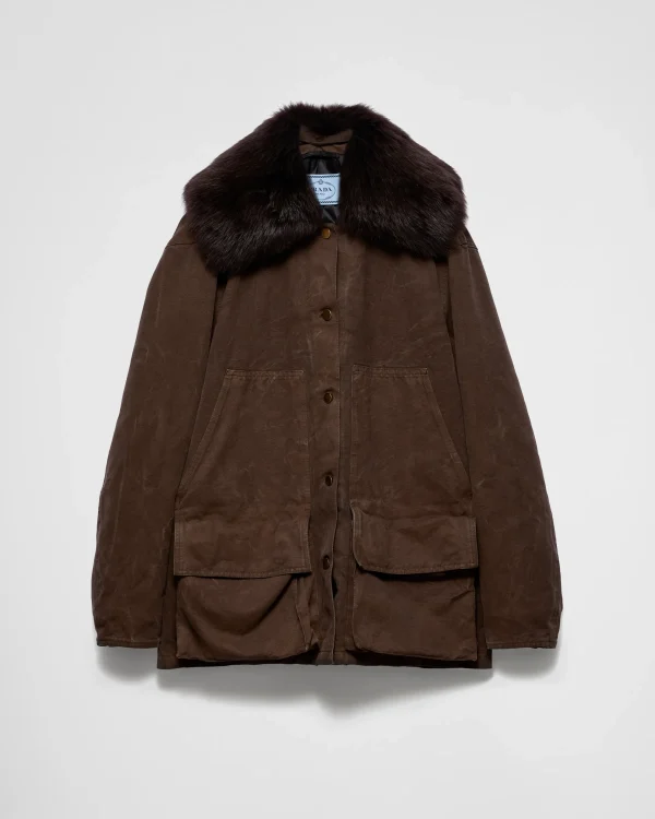 Outerwear*Prada Canvas jacket Brown