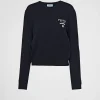 Knitwear*Prada Cashmere and silk sweater Navy